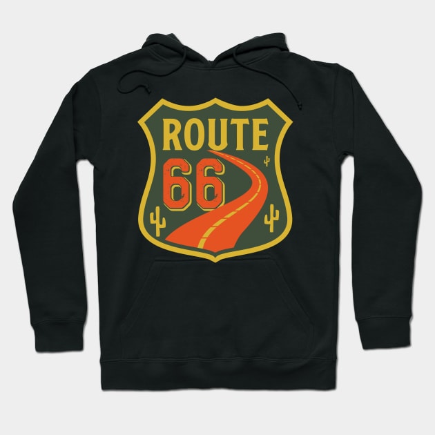 Route 66 | Vintage Design Hoodie by waltzart